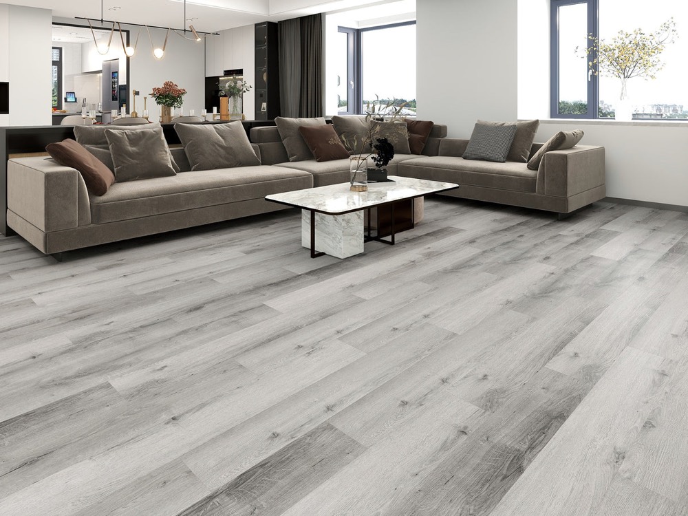 Waterproof vinyl plank flooring installed in a Largo, FL living room